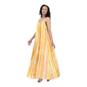 Rochie lungă cu imprimeu multicolor pentru femei
